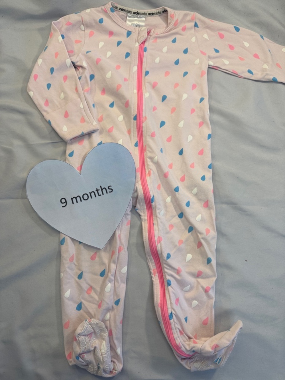 Under works - Magic Moments Convertible Pink Polka Dot Onesie Sleeper